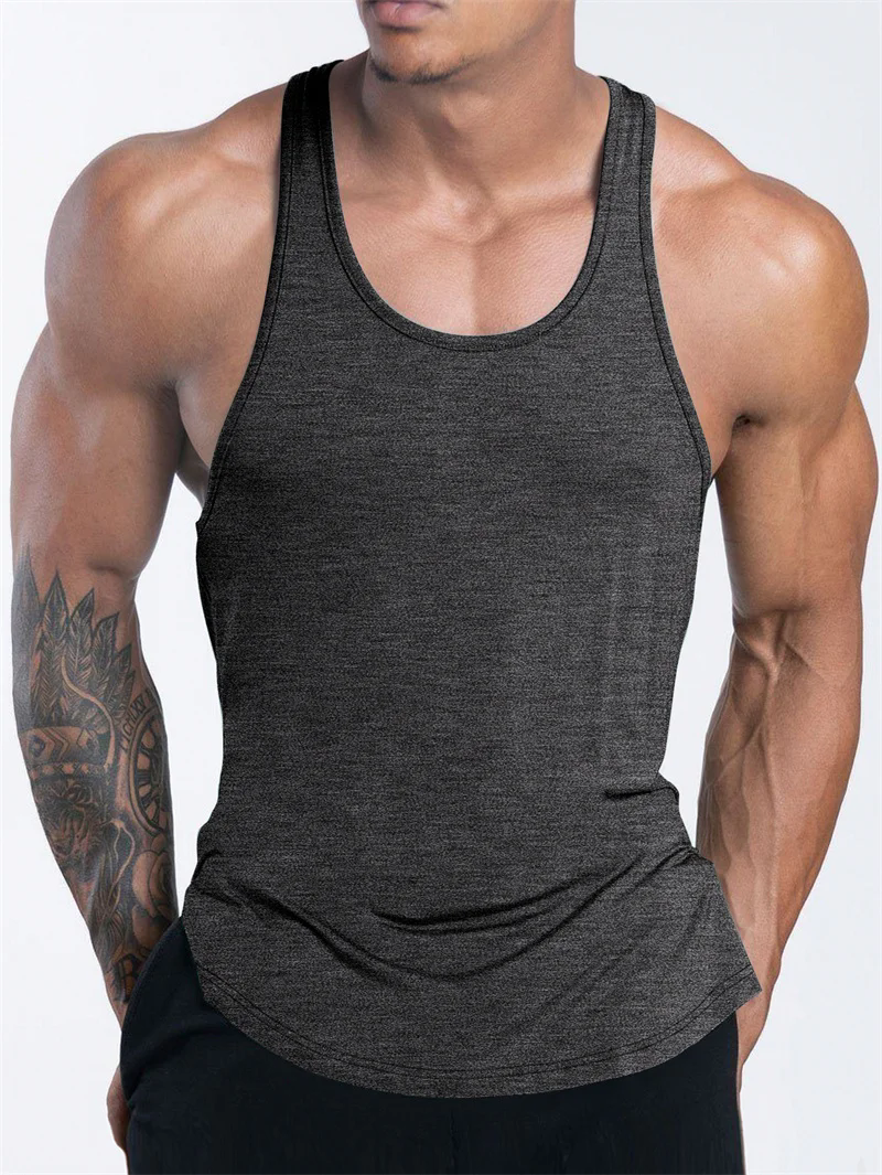 Débardeur de sport pour hommes, Fitness, été, entraînement, course à pied, basket-ball, séchage rapide, respirant, ample, hauts pour hommes