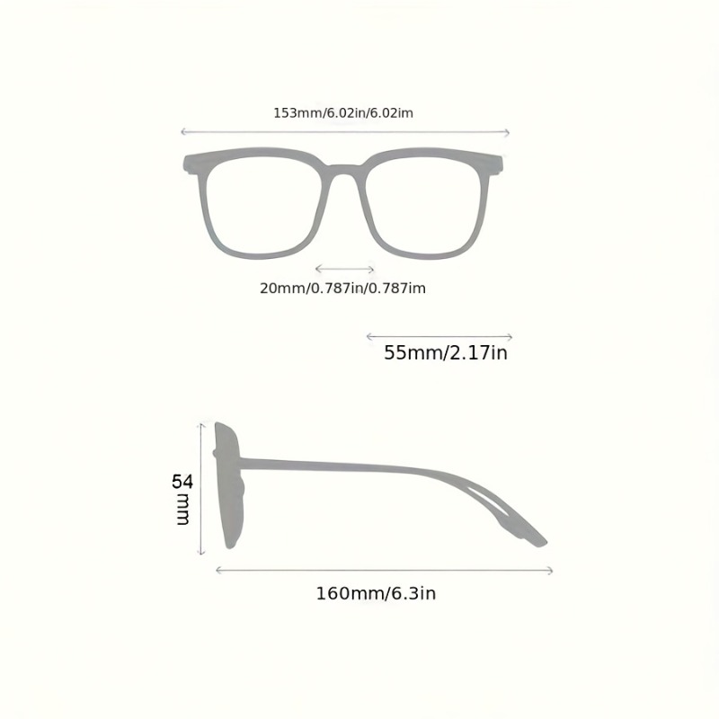1 paire de lunettes carrées vintage marron, amincissantes pour le visage, élégantes pour les trajets quotidiens.
