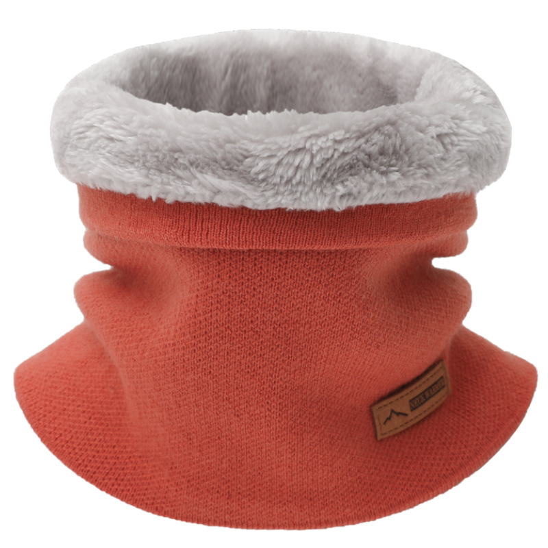 Écharpe chaude d'hiver pour femmes, écharpe de cou tricotée, anneaux en peluche solide, anneau de col pour hommes, Foulard féminin