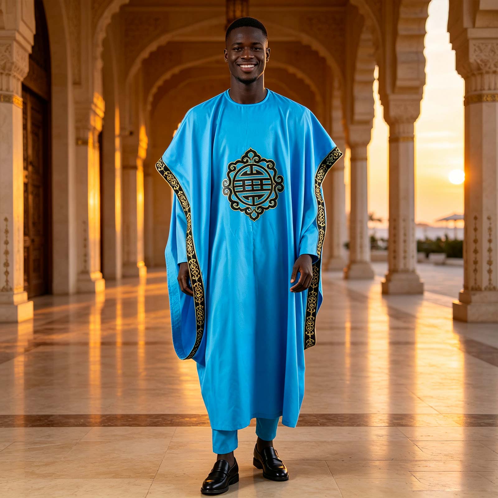 Vêtements traditionnels africains pour hommes Dashiki broderie Agbada Robes chemises et pantalons tenues 3 pièces ensemble pour mariage 2516041