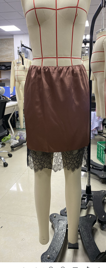 Femmes jupe taille haute élastique dentelle Patchwork élégant été sortie Club jupes