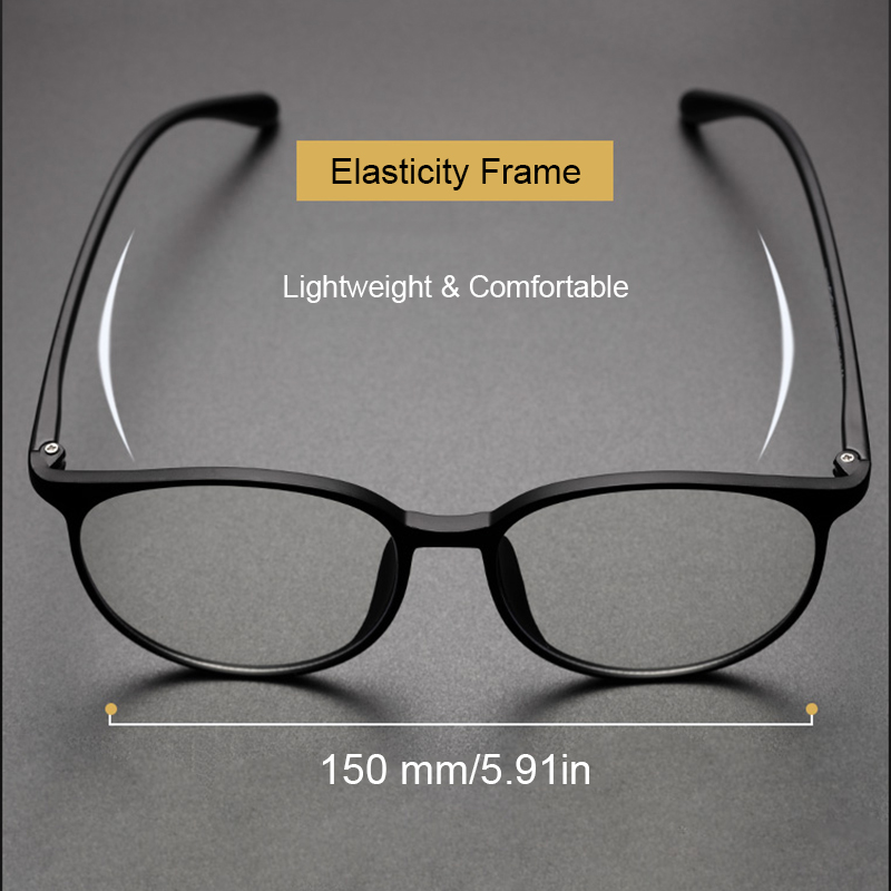 Monture de lunettes ronde surdimensionnée de 150mm pour hommes et femmes, grand visage, ultraléger TR90, mat, grande taille, monture de lunettes optiques