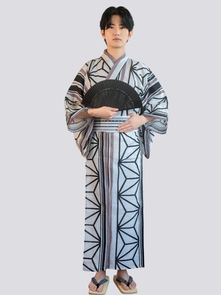 Kimono traditionnel japonais pour hommes, avec ceinture, imprimés en coton, Costume de Cosplay Yukata formel, vêtements de photographie de voyage