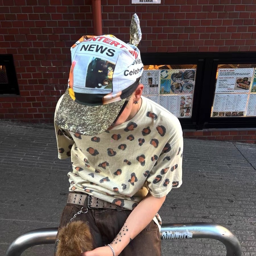 Casquette de baseball vintage à visière arquée avec écharpe à nouer pour hommes et femmes, style punk, hip-hop, streetwear, couvre-chef, chapeau bandana personnalisé