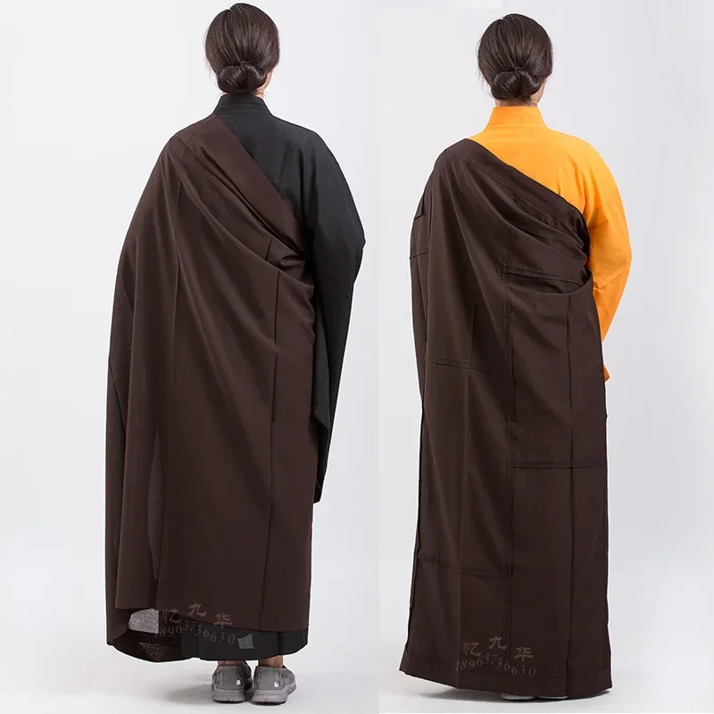 Robes bouddhistes Everak pour adultes, moine Haiqing, vêtements de méditation, UL, lin, confession, longue robe, 145-185cm