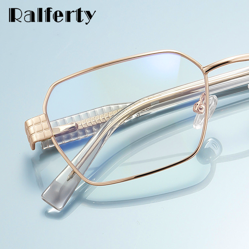 Montures de lunettes de mode femmes hommes marque de luxe concepteur lunettes en métal doré Prescription cadre optique sans qualité lunettes Spectacle