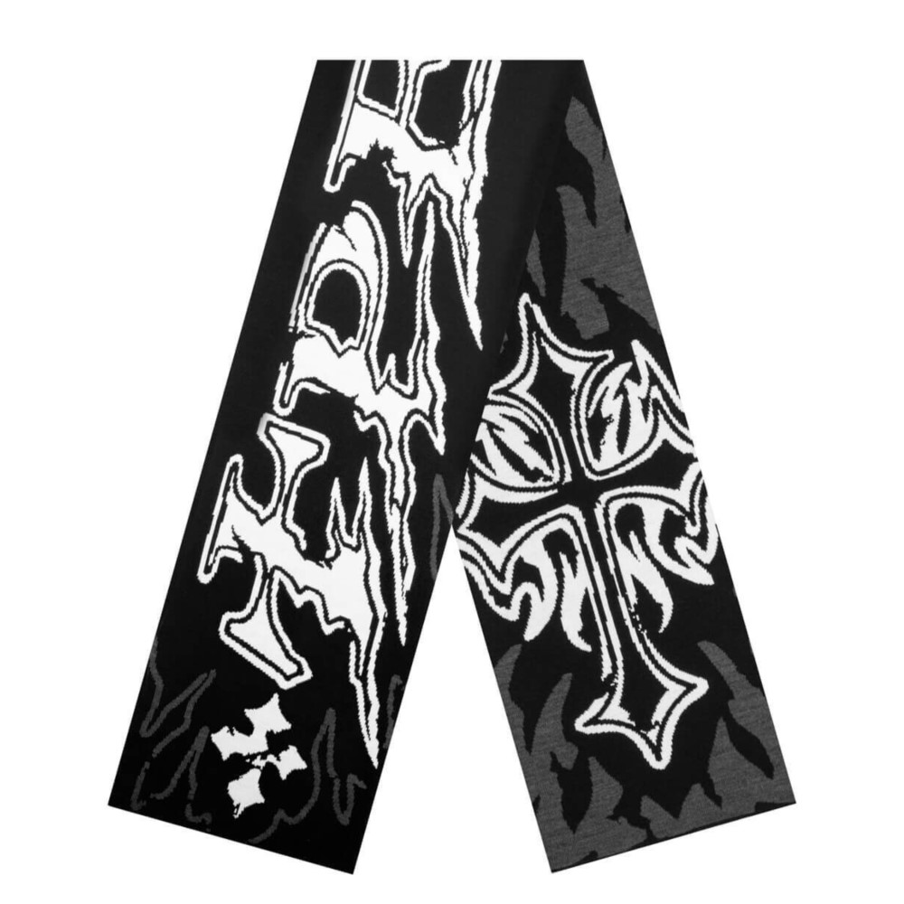 Écharpe Kpop pour hommes et femmes, Streetwear Y2K, Sober 2, Tricot, Lettre Goth, Châle, Écharpes, Mode coréenne, Hip Hop, Chaud, Accessoires unisexes, Hiver