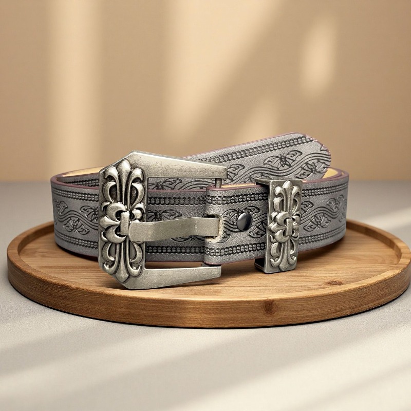 Ceinture tendance style rétro européen et américain à imprimé sculpté - Ceinture Y2K féminine et tendance pour le quotidien - Ceintures transfrontalières pour femmes