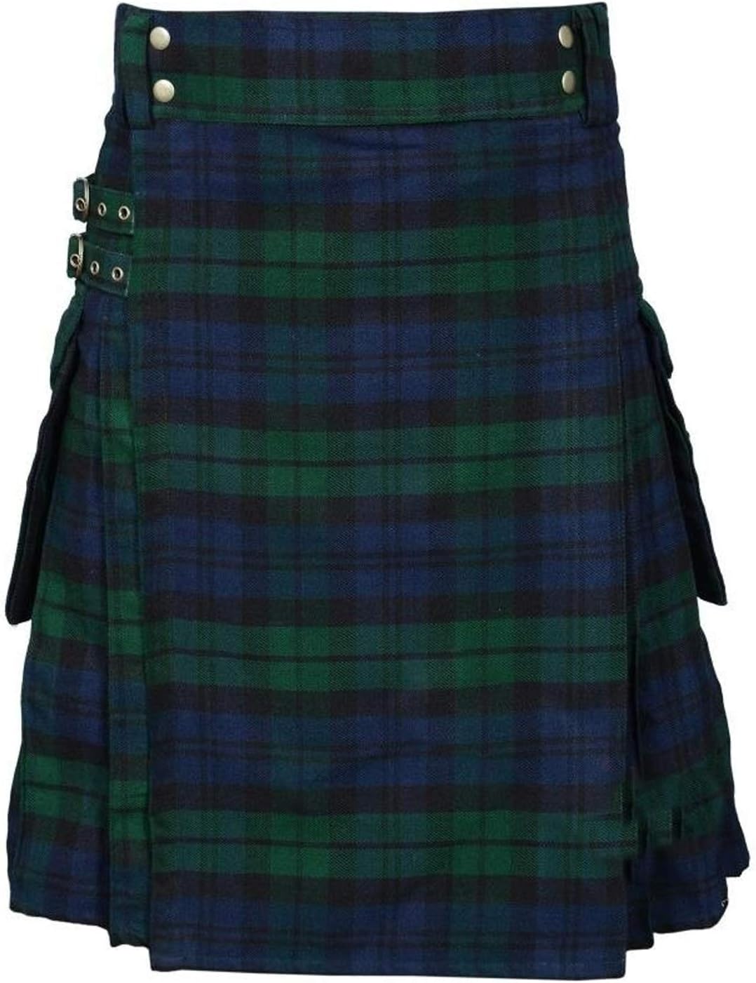 Kilts utilitaires tartan pour hommes Kilt tartan avec sangles et grandes poches cargo