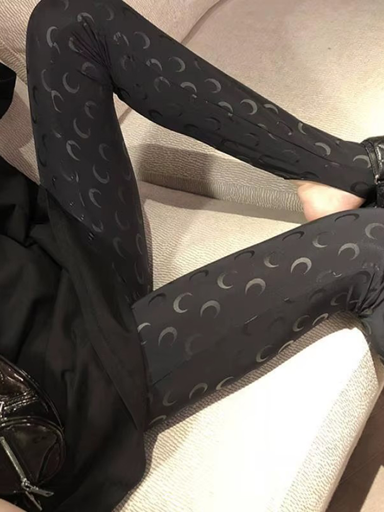 Pantalon astronomique imprimé taille haute pour femme, pantalon élastique moulant, mode coréenne, rue haute, décontracté, nouveau