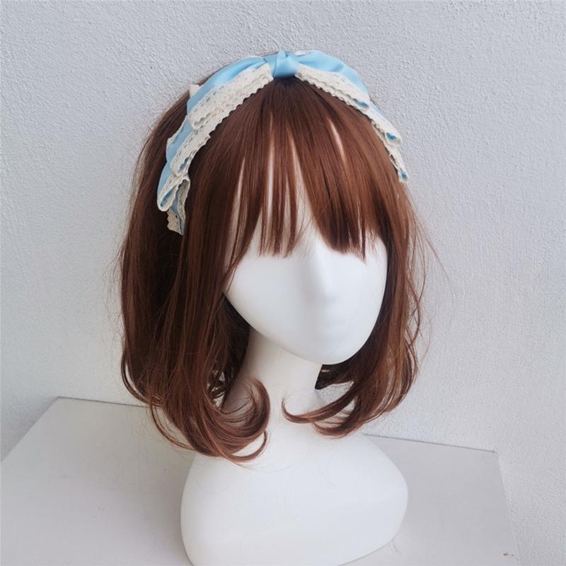 Bandeau japonais en dentelle avec nœud papillon, couvre-chef, épingle à cheveux, accessoires coiffure pour d ami