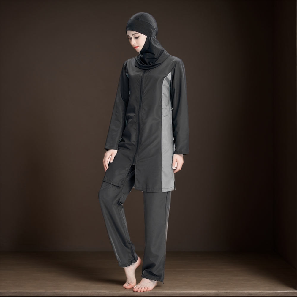 Femmes musulmanes Hijab maillot de bain à capuche maillots de bain Islmaic couverture complète Burkini arabe modeste maillots de bain maillot de bain Surf maillot de bain
