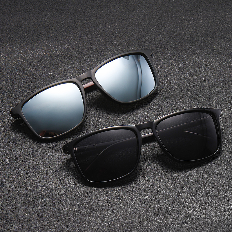 Hommes de luxe lunettes de soleil mode Vintage carré Ultra léger TR90 cadre conduite pêche lunettes de soleil pour homme UV400 lunettes