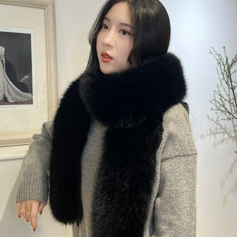 180cm Imitation fourrure de vison longue écharpe hiver chaud épaissi fausse fourrure en peluche Wrap châle femmes de luxe mode Vintage foulards en plein air