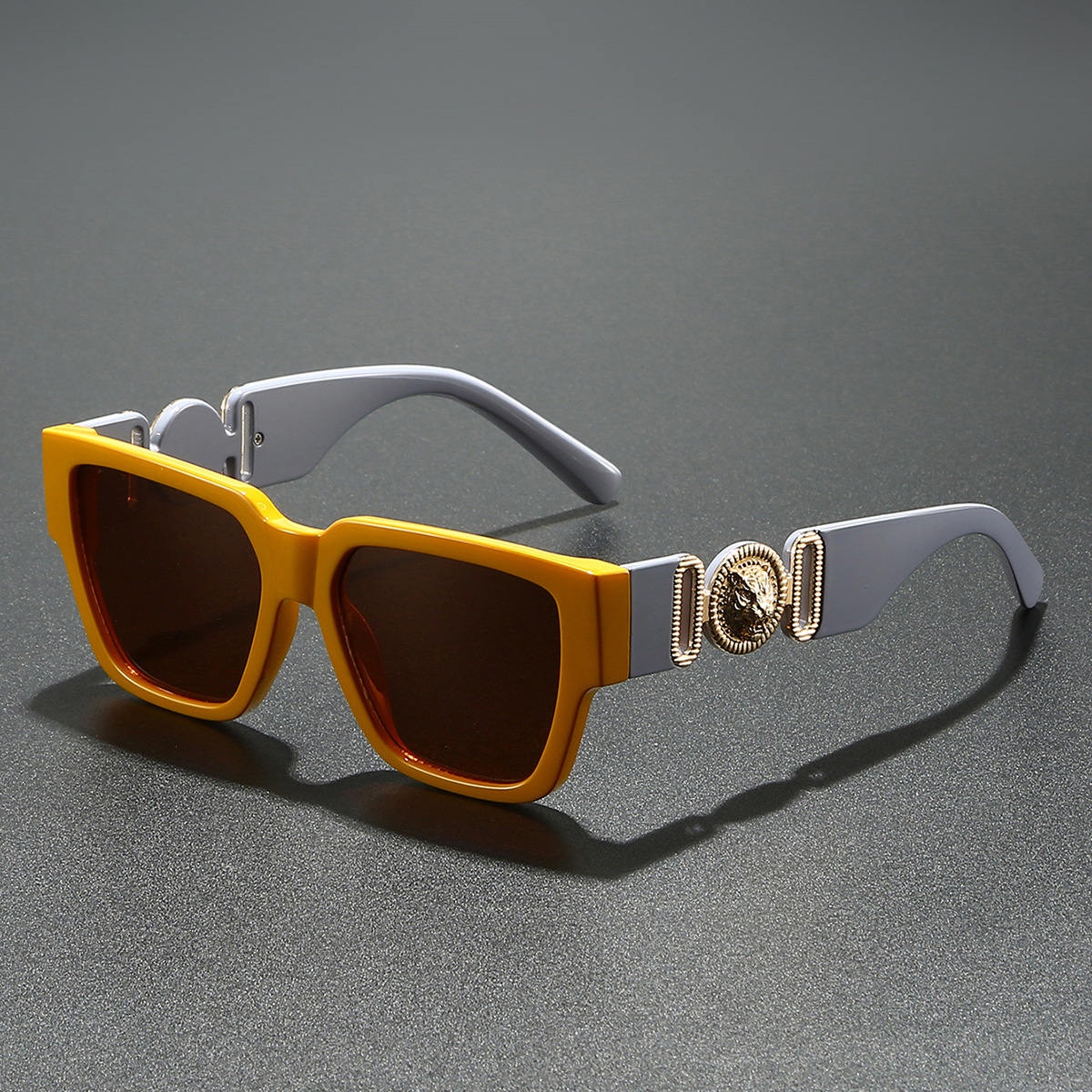2025 lunettes De soleil De luxe femmes nuances carrées tête De léopard voyage décontracté couleur Patchwork lunettes De soleil Gafas De Sol