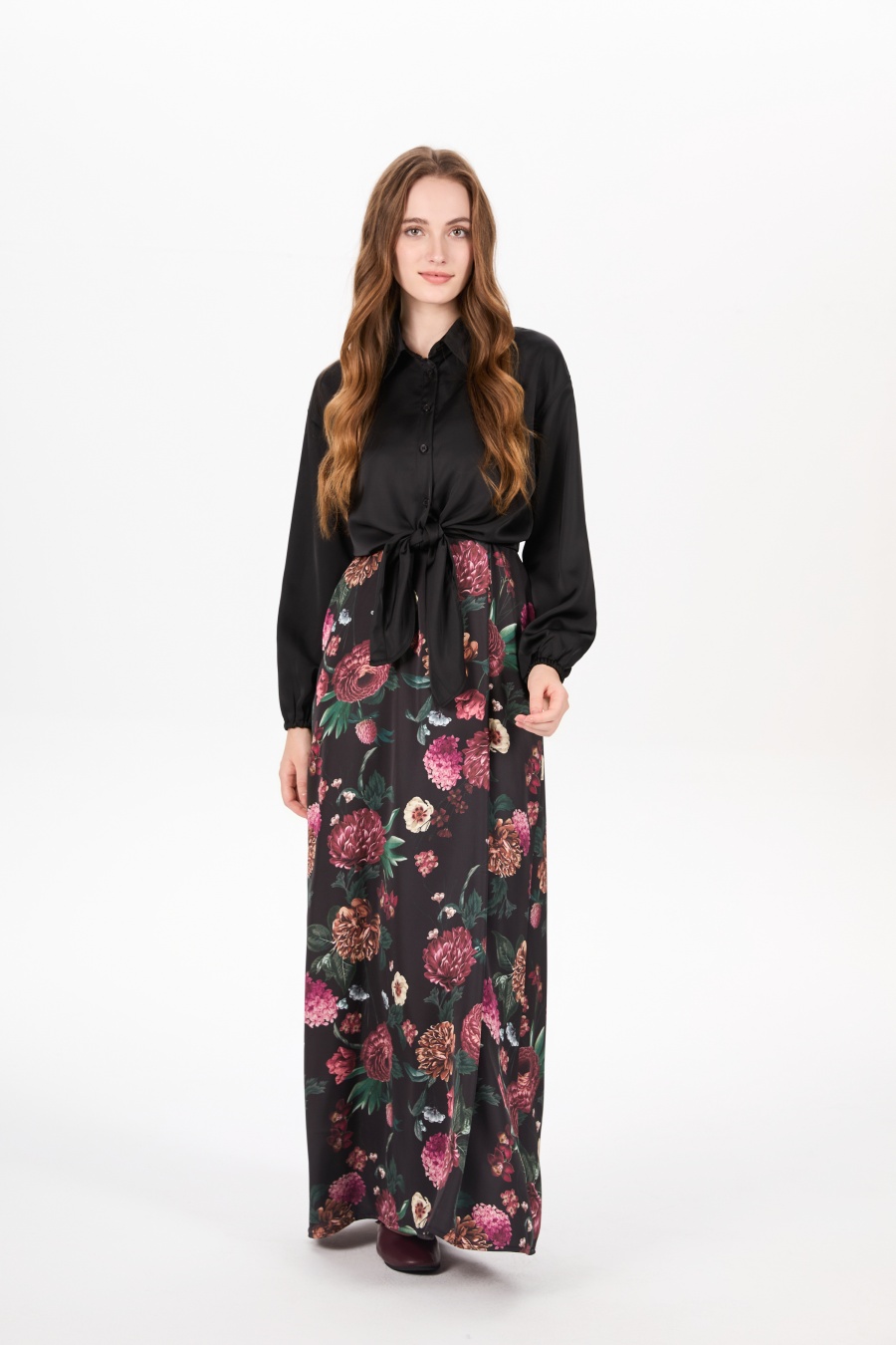 AS AW25 femme portefeuille chemise en satin + robe à bretelles correspondant haute qualité satin femme tenue dame porter