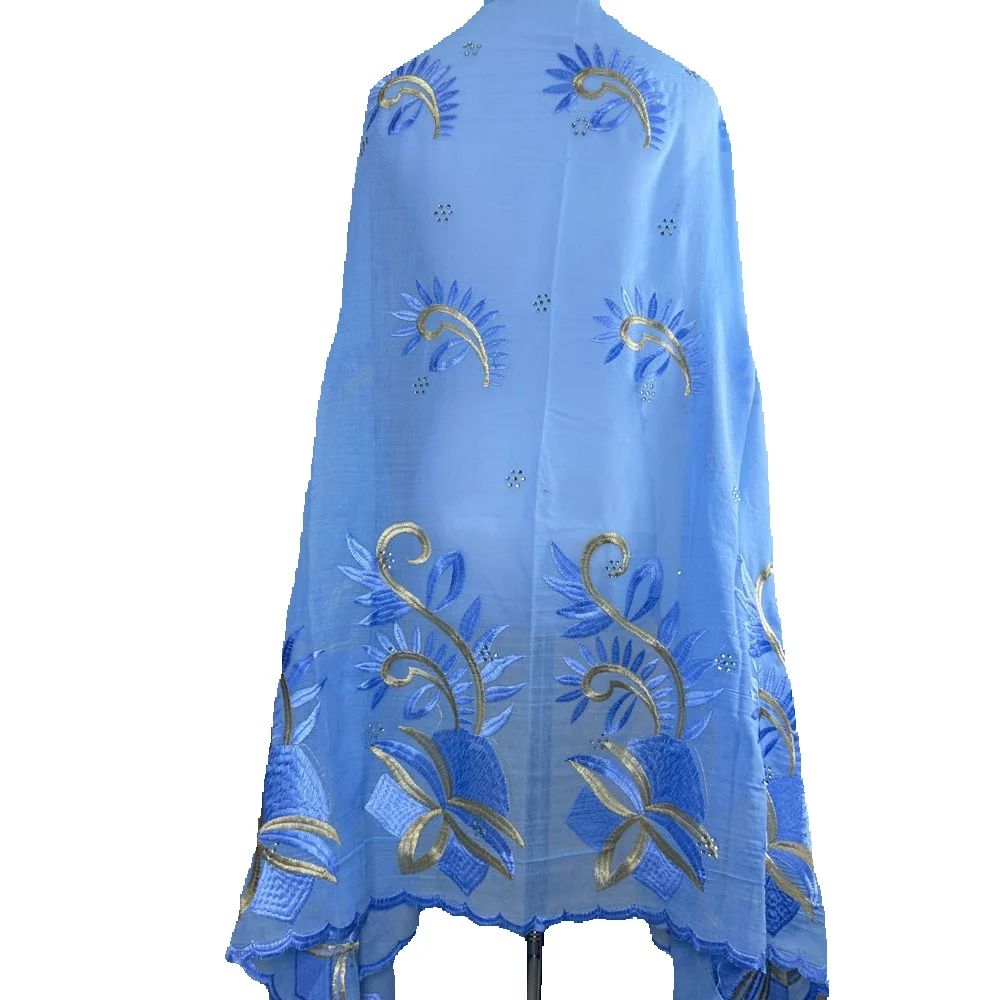 Vente 2025 nouveau dubaï Islam brodé châle doux laine Jersey Hijab pour les femmes musulmanes Style Long nouveau filet africain pour le printemps été
