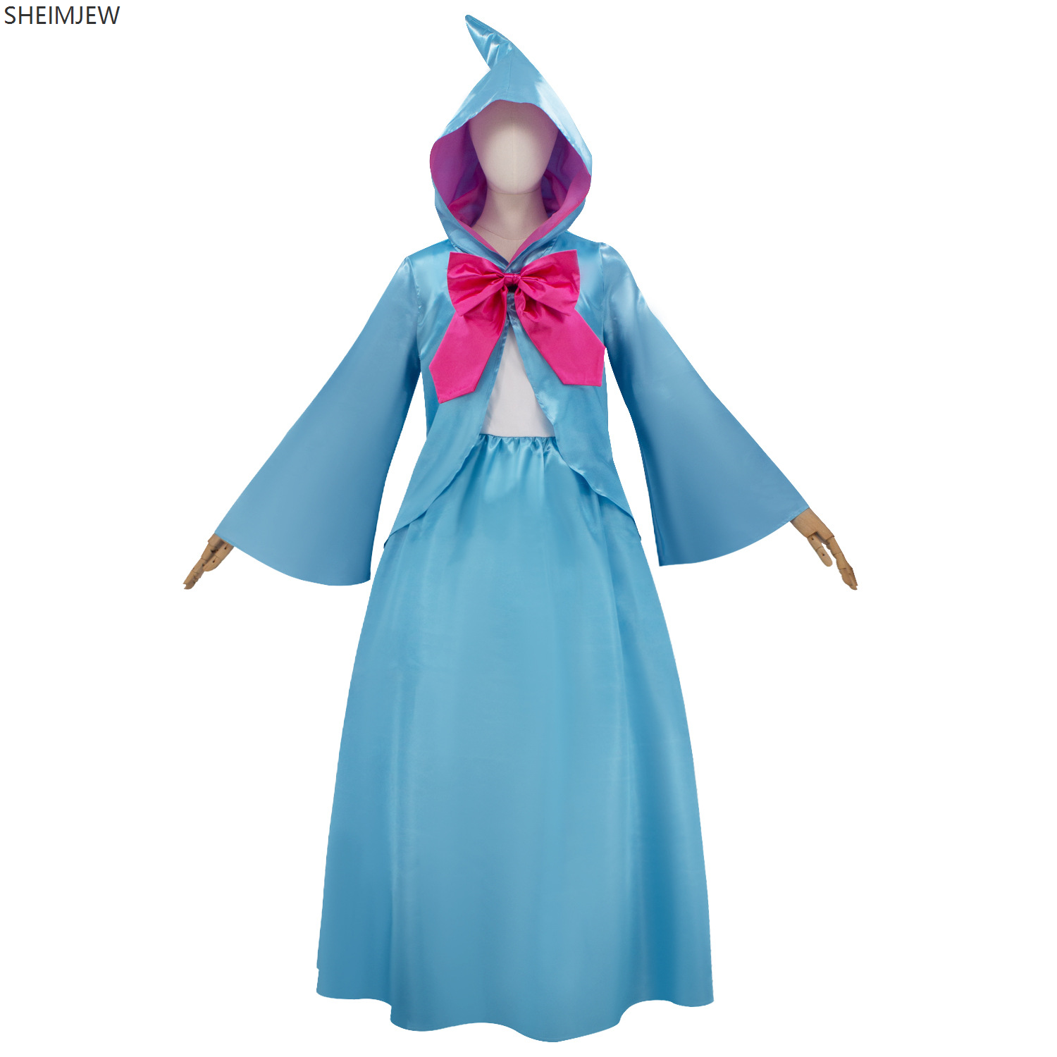Vêtements pour femmes Qiyuan fée marraine Robe de luxe à capuche cape Robe Costume Halloween Cosplay carnaval fête modèle Costume