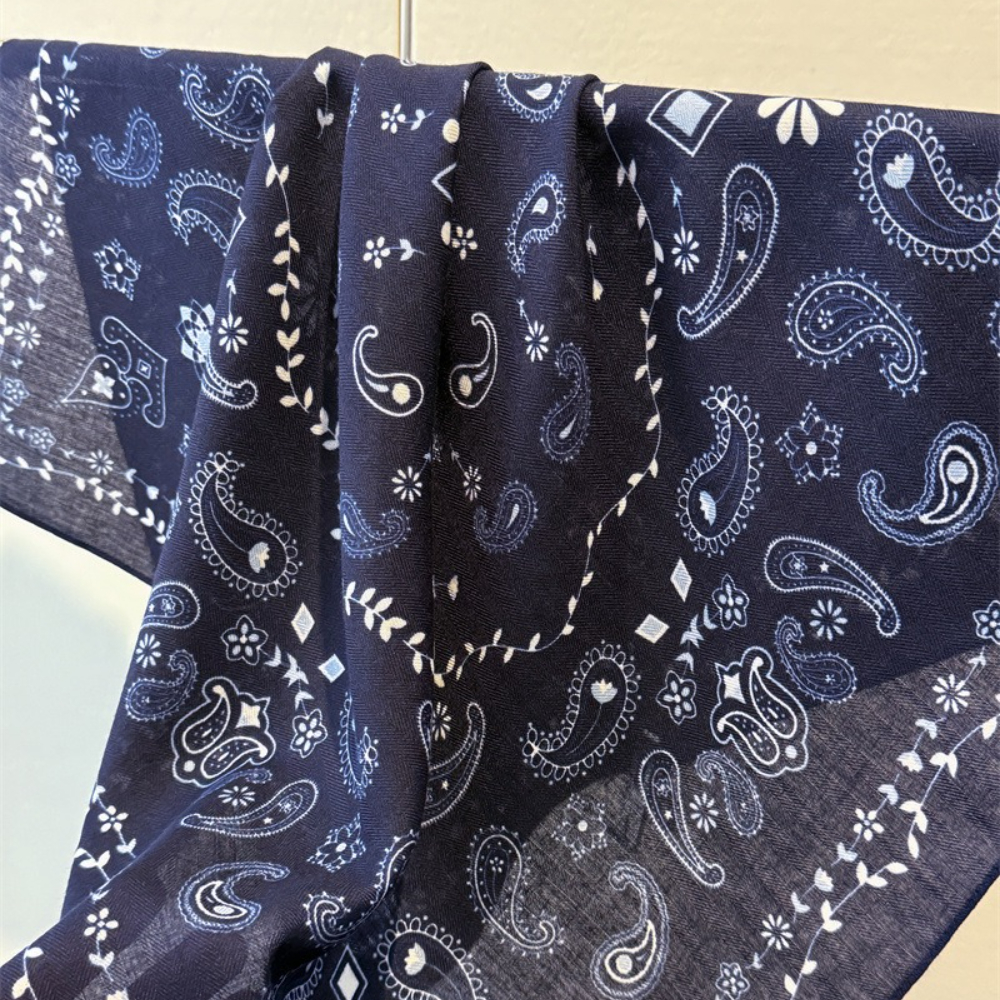 Foulard carré rétro imprimé Paisley, 65x65cm, sensation de coton, foulard chaud, décoration pour femmes, Foulard doux, Bandana, printemps automne