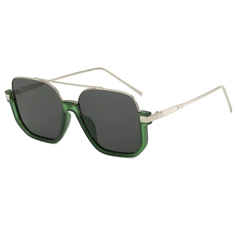 Lunettes de soleil Vintage surdimensionnées pour hommes et femmes, nuances carrées, tendance, Design de marque populaire, UV400
