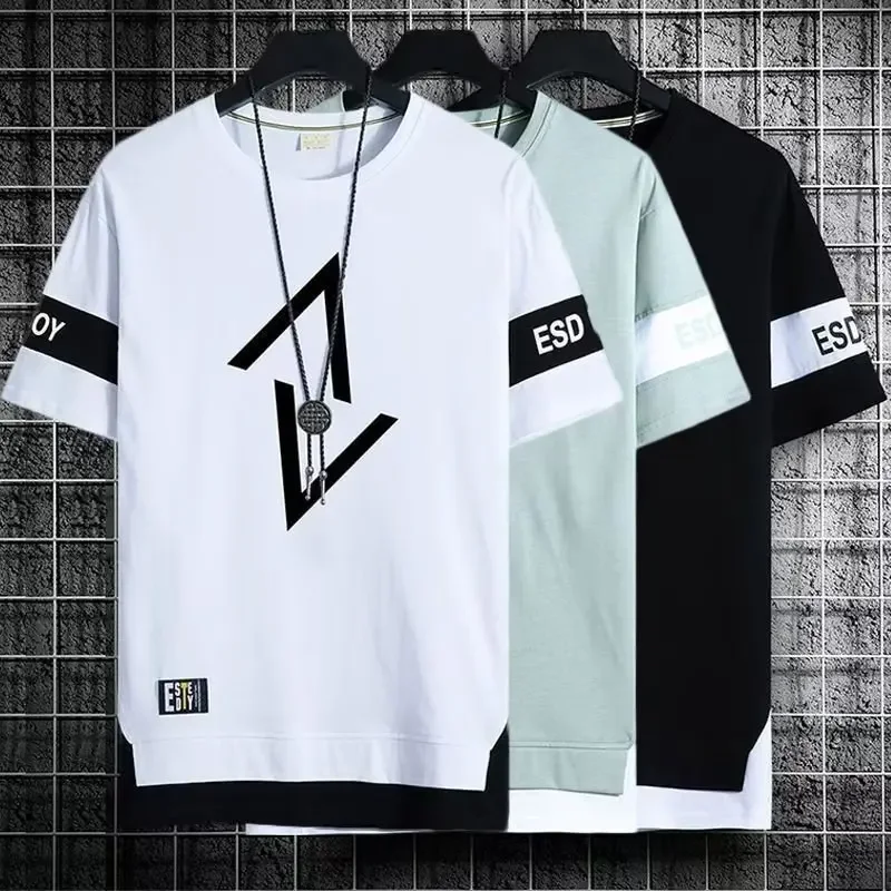 T-shirt marque hommes vêtements T-Shirts mode à manches courtes t-shirt Streetwear été col rond T-Shirts homme Sport vêtements de Sport Vintage