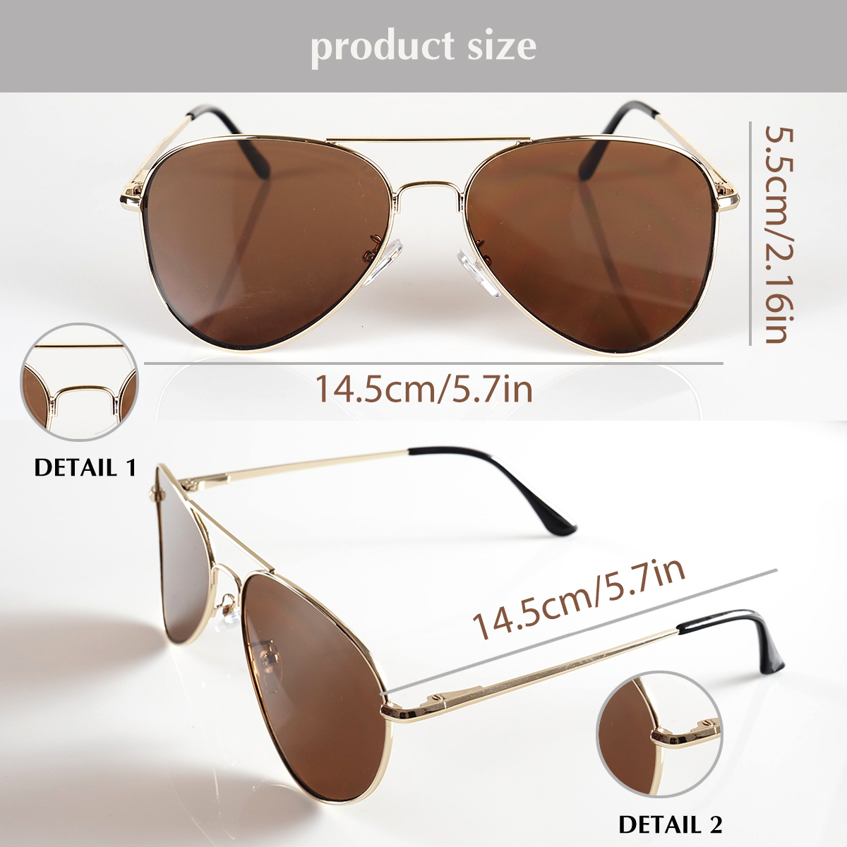 Lunettes de soleil de luxe pour hommes et femmes, monture en métal de haute qualité, forme classique en goutte, revêtement miroir, protection UV400