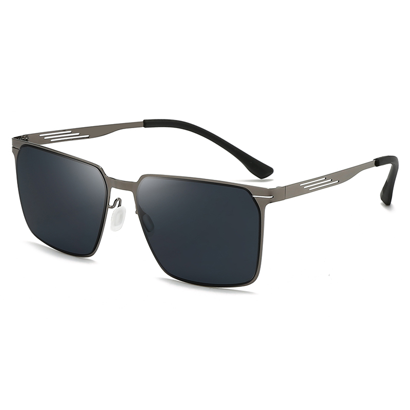 Lunettes de soleil en métal pour hommes à monture carrée 2025 Lunettes de soleil Hd résistantes aux UV pour la conduite à la mode 5133
