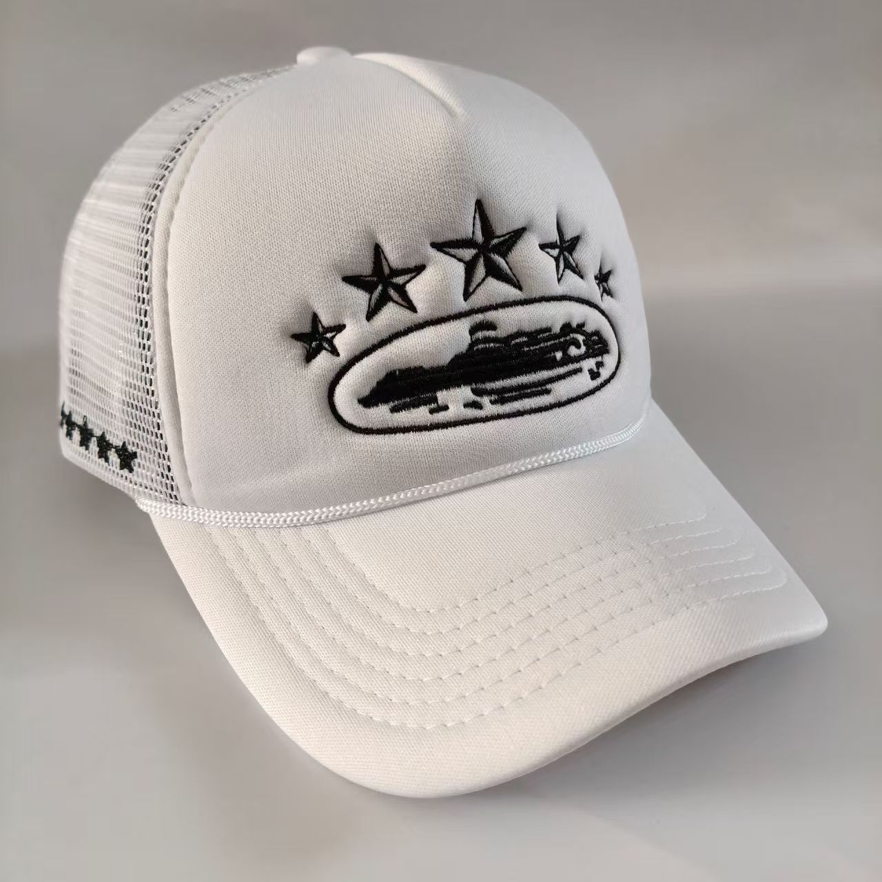 Casquette en maille de coton brodée cinq étoiles pour hommes, casquette de baseball rétro tendance, casquette Hip Hop pour femmes, casquette de sport et de loisirs, casquette décorative