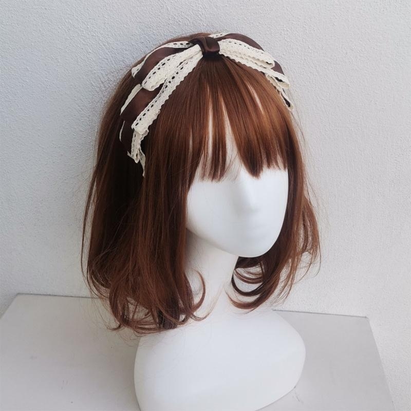 Bandeau japonais en dentelle avec nœud papillon, couvre-chef, épingle à cheveux, accessoires coiffure pour d ami