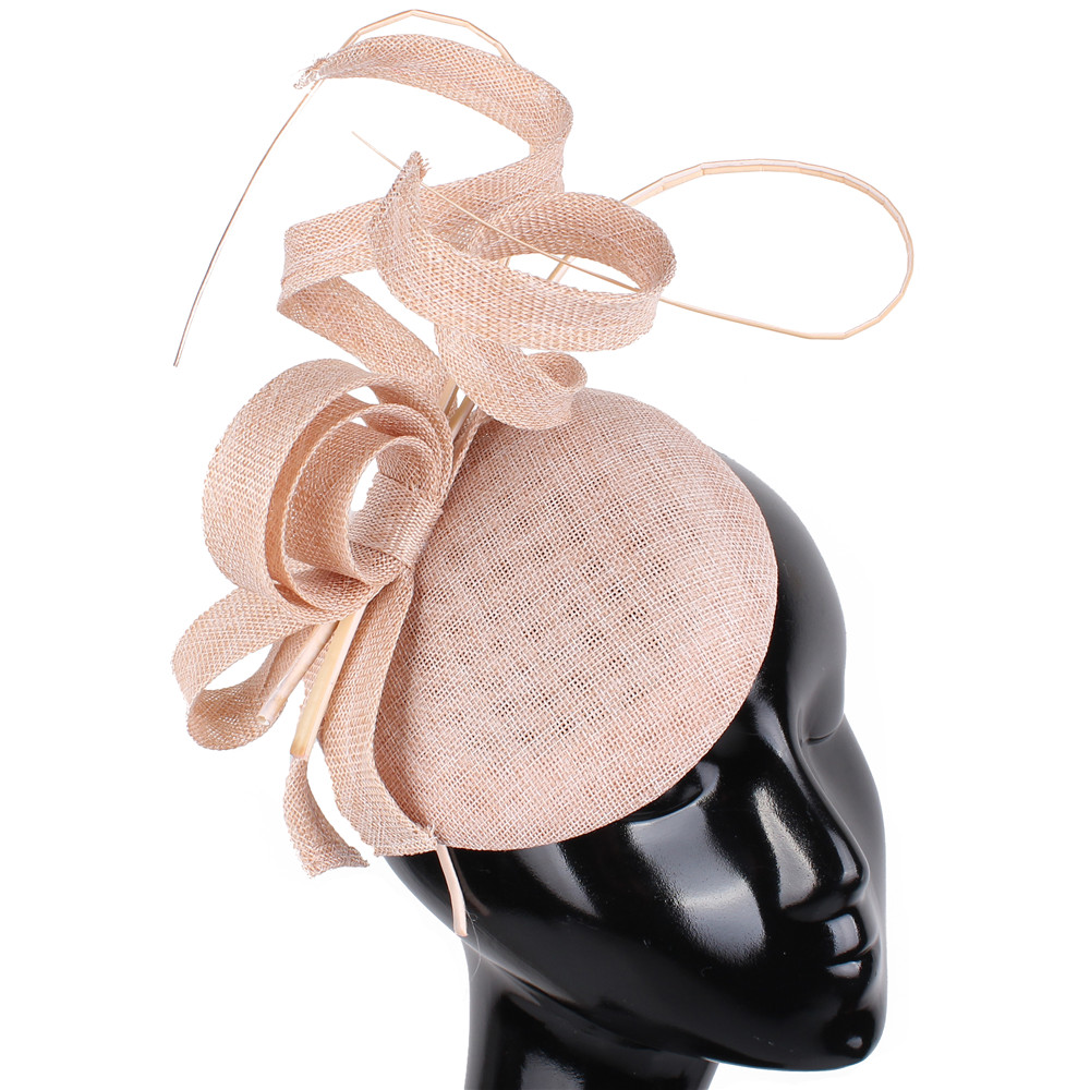 Chapeau de mariée élégant, fascinateur de mode, chapeau de fête pour femme, accessoire capillaire pour course, église, cocktail, coiffe, bijou de tête