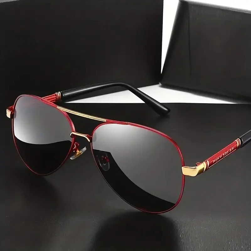 Lunettes de soleil polarisées pour hommes, monture en métal, lunettes de soleil de qualité, design de marque, lunettes pour hommes et femmes, lunettes de pêche, lunettes de conduite, UV400