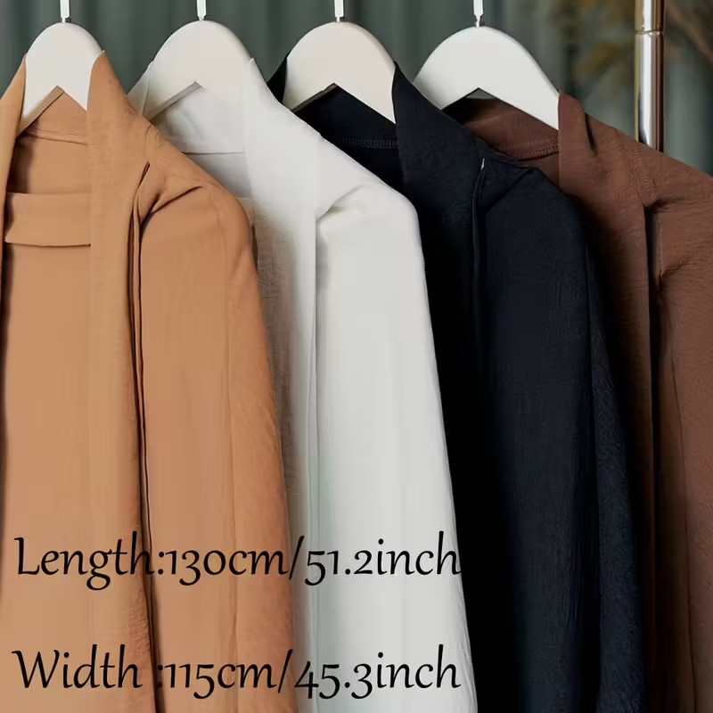 Parure de tête musulmane longue et élégante avec fermeture à nouer, foulard de prière Hijab islamique pour femmes, prêt à porter, Abaya Hijab pour le quotidien