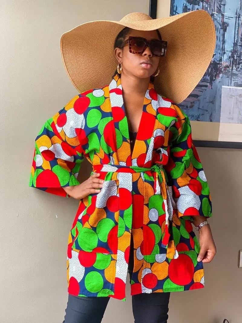 Robes africaines tendance pour femmes, kimono, manteau, imprimé floral traditionnel, riches tissus Bazin, vestidos, dashiki, jupes africaines de fête