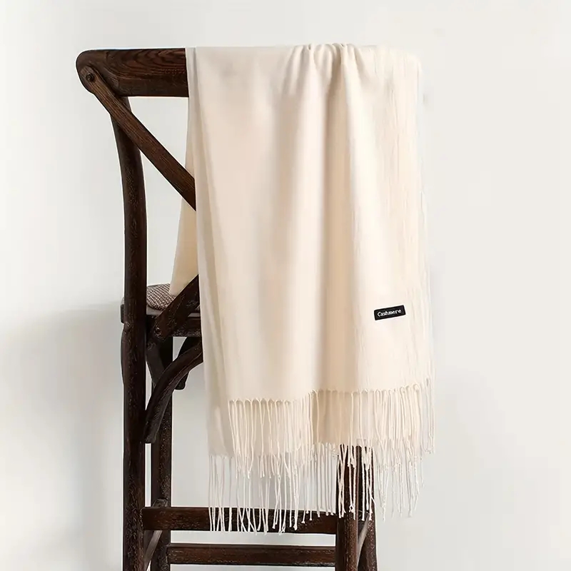 Écharpe Pashmina pour femmes, châles en cachemire doux, sensation de foulard, voyage, bureau, hiver, Hijabs chauds, solide, enveloppes pour dames, Bandana féminin