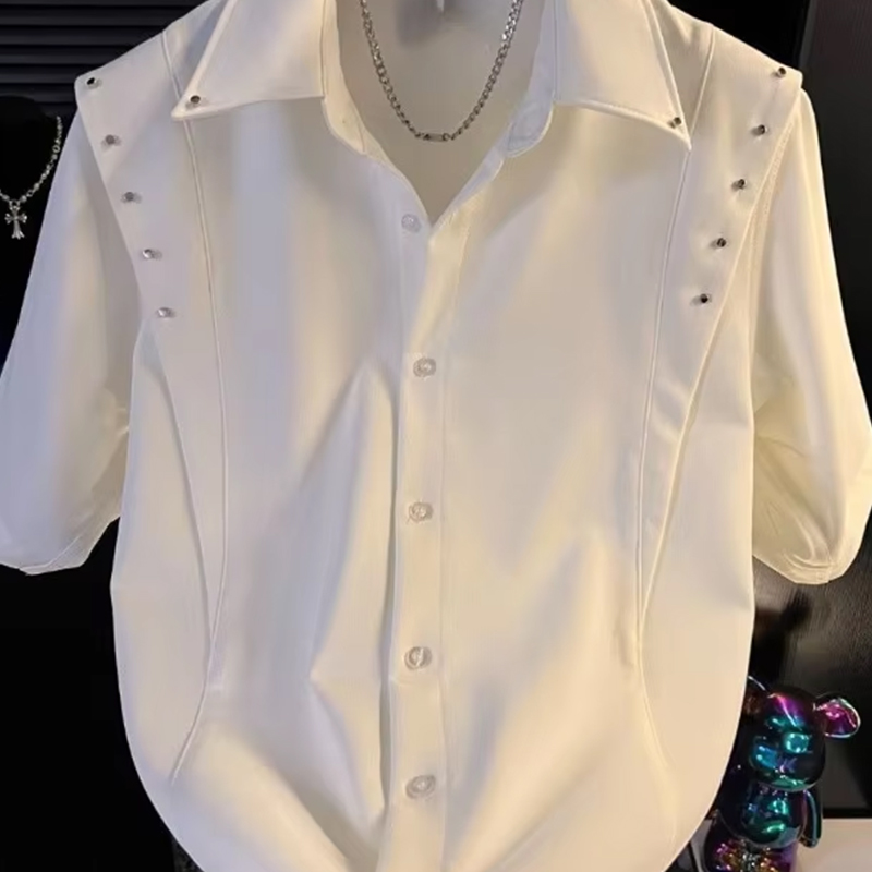 Chemise ample à manches courtes pour hommes, nouvelle mode d'été décontractée, polyvalente, belle, haut de gamme, tendance