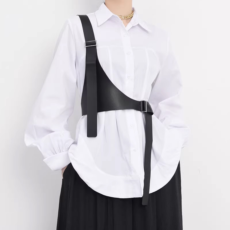 Ceinture à une épaule pour femmes, Corset Punk Hip-hop, mode, ceinture de taille assortie avec tout, robe, costume, manteau, ceinture décorative