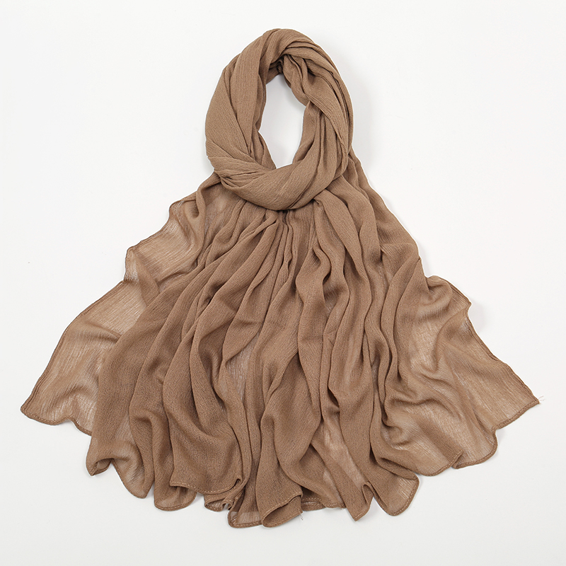 Écharpe Hijab en Rayonne Froissée pour Femme Musulmane, Châle de Sauna Solide, Enveloppe de Grande Taille, Turban Islamique Uni, Bandes de Sauna, Offre Spéciale