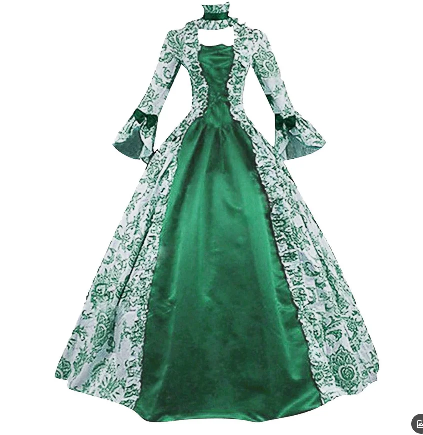 Grande taille femmes médiévale Marie Antoinette Cosplay Robe violet victorien fête Court Robe Renaissance gothique Robe florale