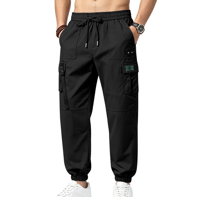 Nouveau pantalon de travail pour homme, style streetwear, avec taille élastique, plusieurs poches, coupe décontractée et tendance