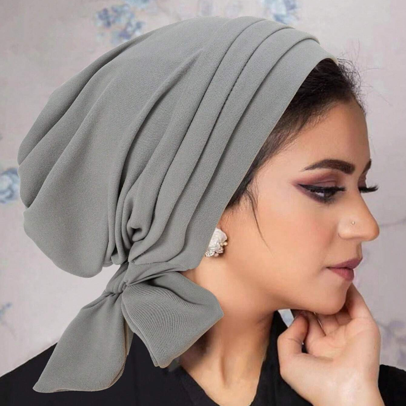 1pc femmes musulmanes Hiab Turban foulard enveloppement chapeau perte de cheveux couvre-tête bonnets Bonnet Turban Bandanas chimio casquette