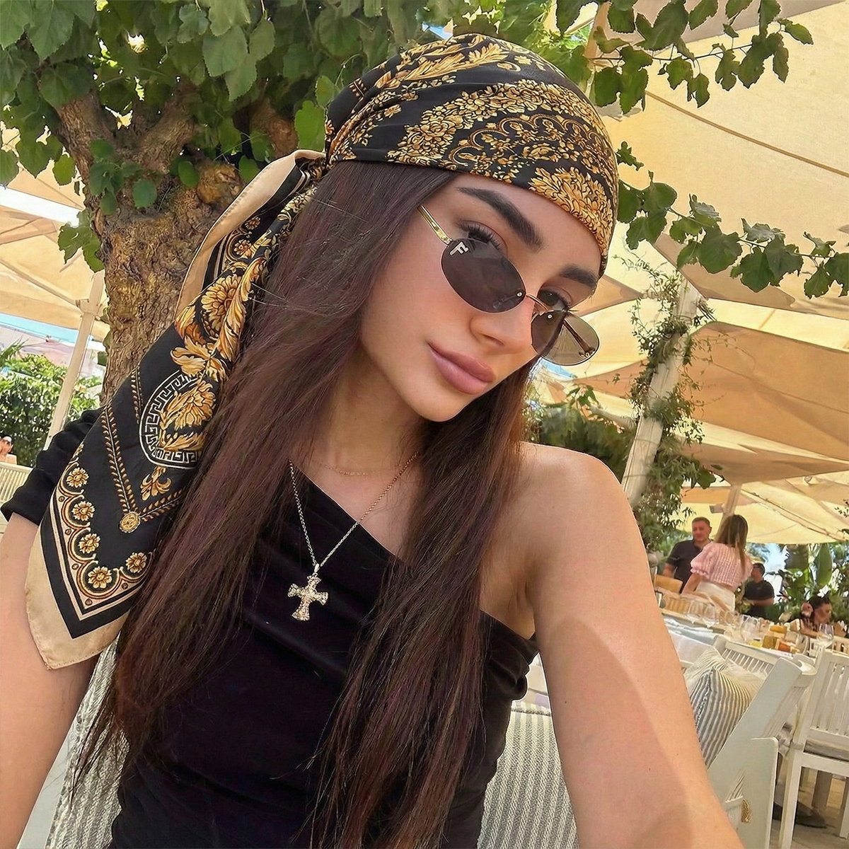 Foulard carré en satin de soie pour femme, 90 cm, printemps-été, écharpe, bandana de plage, bandeau pour cheveux