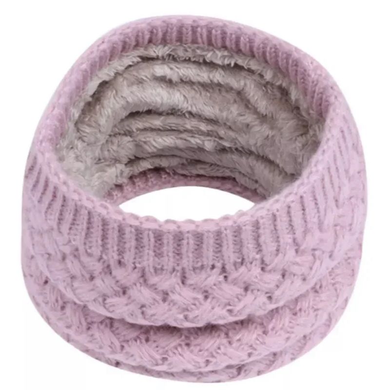 Écharpe de cou unisexe d'hiver tricotée en laine épaisse, foulard chaud, protection de la colonne cervicale, boucle d'extérieur, anneau de villosités