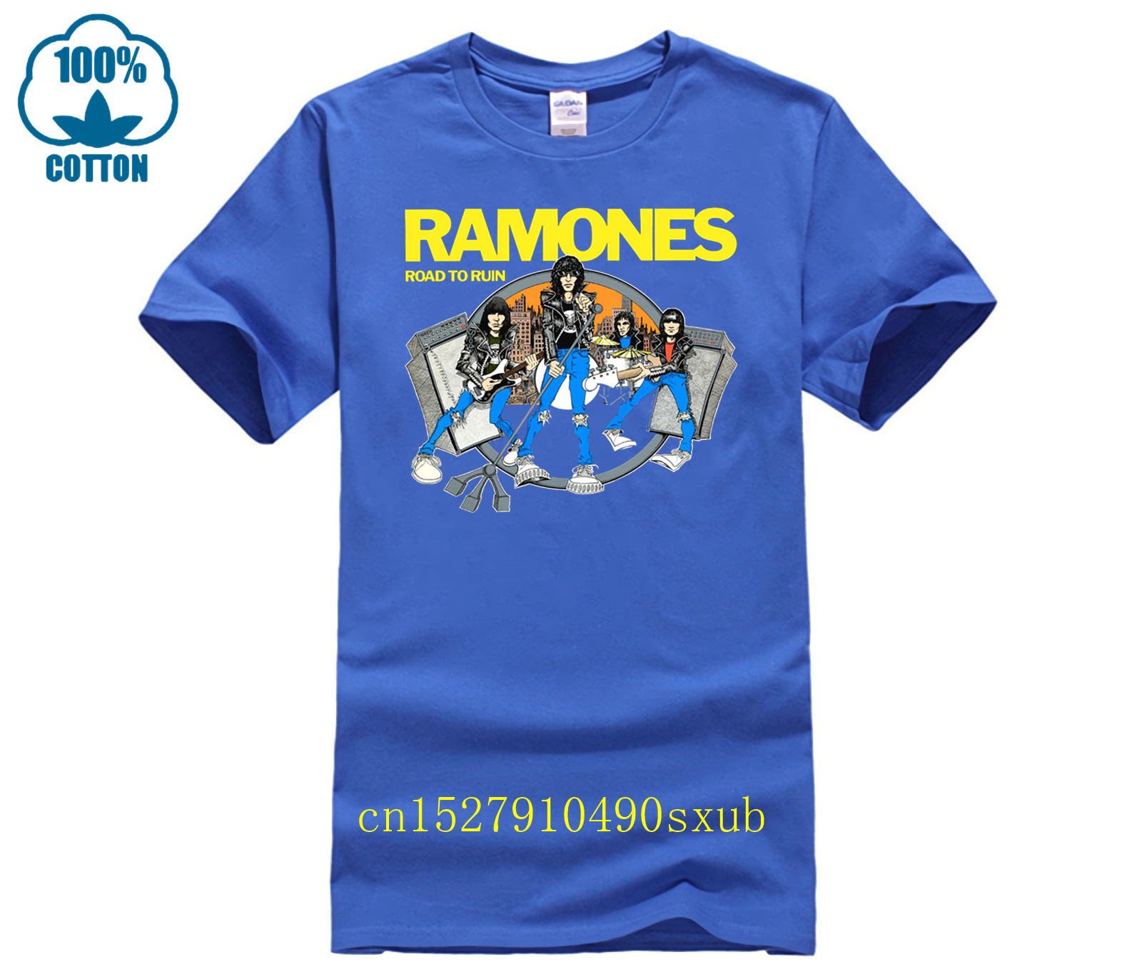 GILDAN t-shirt décontracté homme Ramones Nouvelle Mode 2017 Brandfashion Imprimer Slim Fit t-shirt O Cou Top Qualité COTON Tops Tees