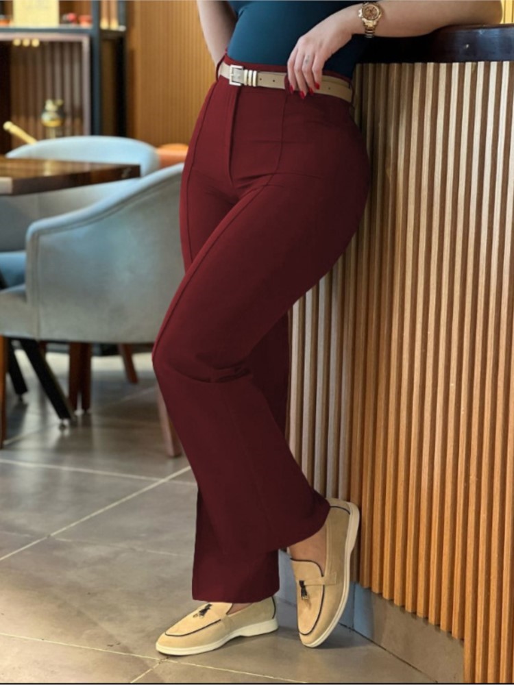 Pantalon femme printemps automne taille haute jambe droite pantalon de travail nouvelle mode solide pantalons longs coupe ajustée pantalon élégant femme
