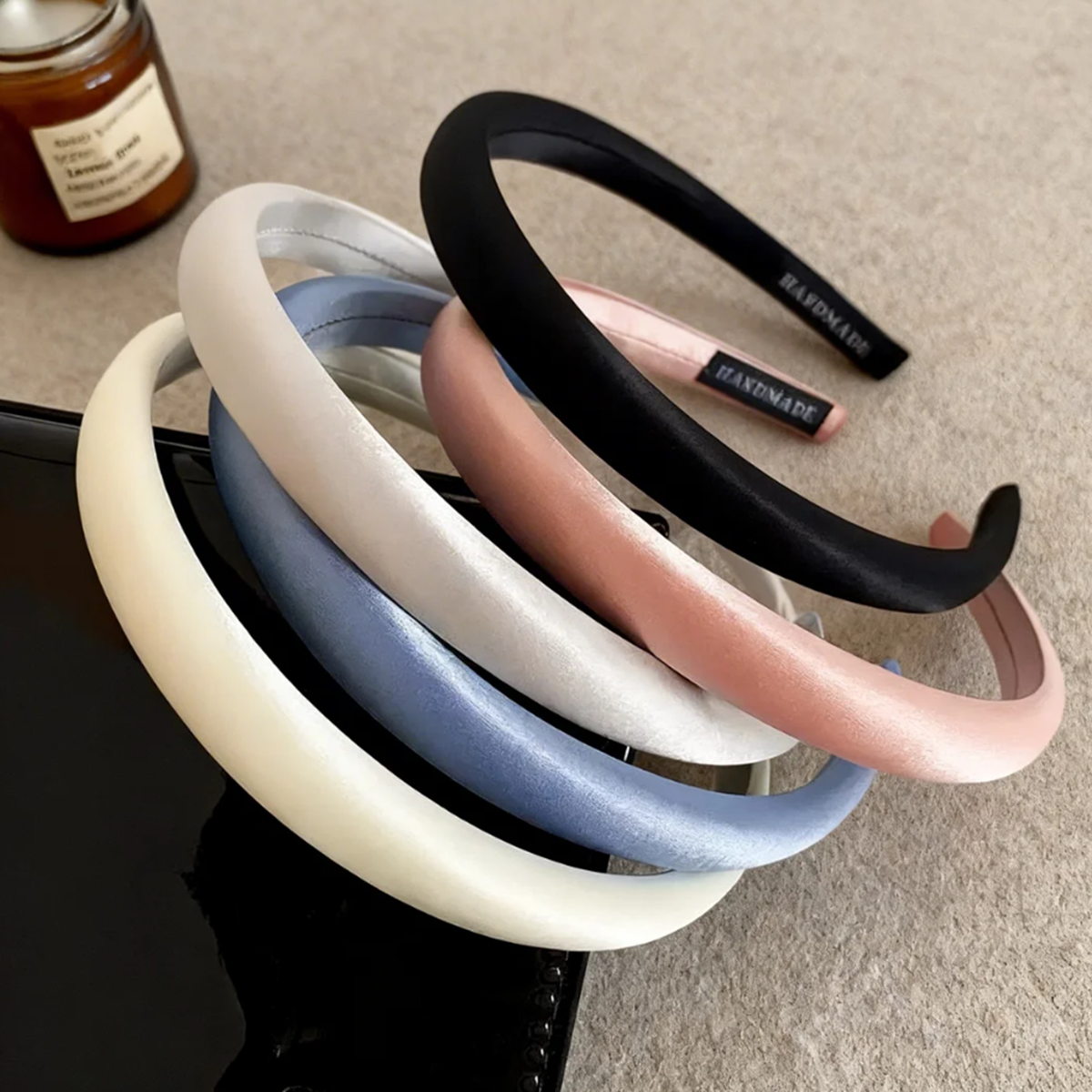 Bandeau en satin uni élégant et tendance pour filles, bandeau élastique vintage, bandeau épaissi, accessoire de coiffure coréen pour femmes