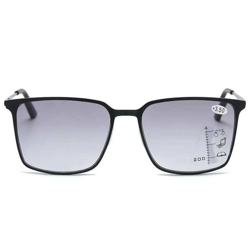 Lunettes multifocales progressives pour hommes et femmes, Design de luxe, carrées, finition proche de loin, lunettes de lecture unisexes, lunettes dioptrie