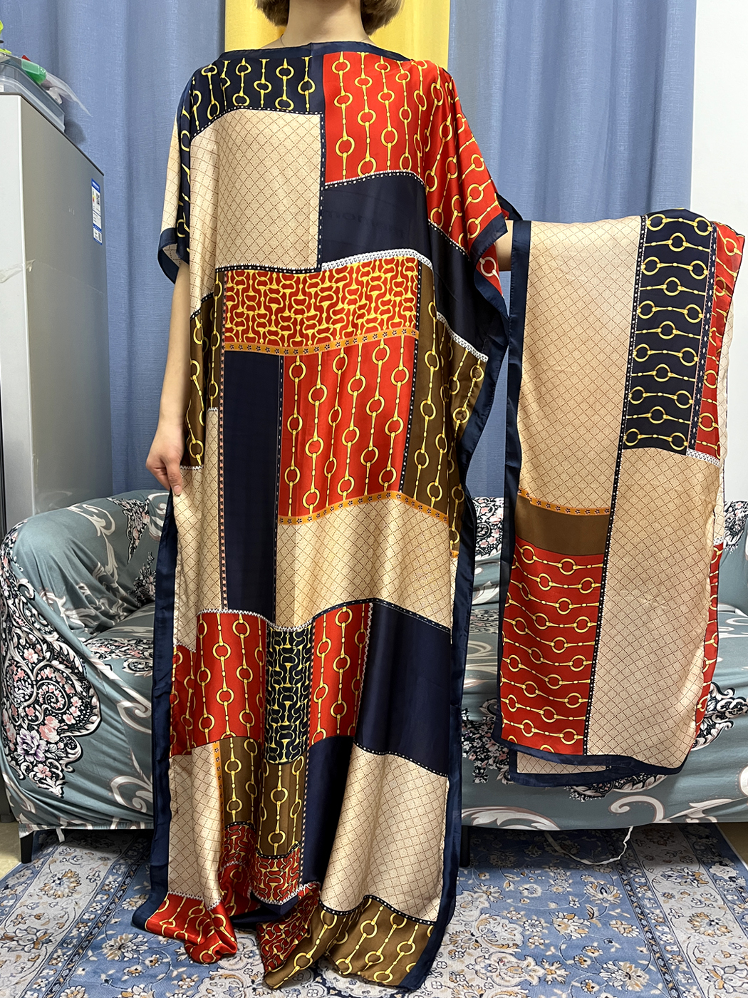 Abayas pour femmes dubaï caftan 2023 africain Islam soie douce imprimé robes amples élégant musulman longue Femme Robe avec Hijab écharpe