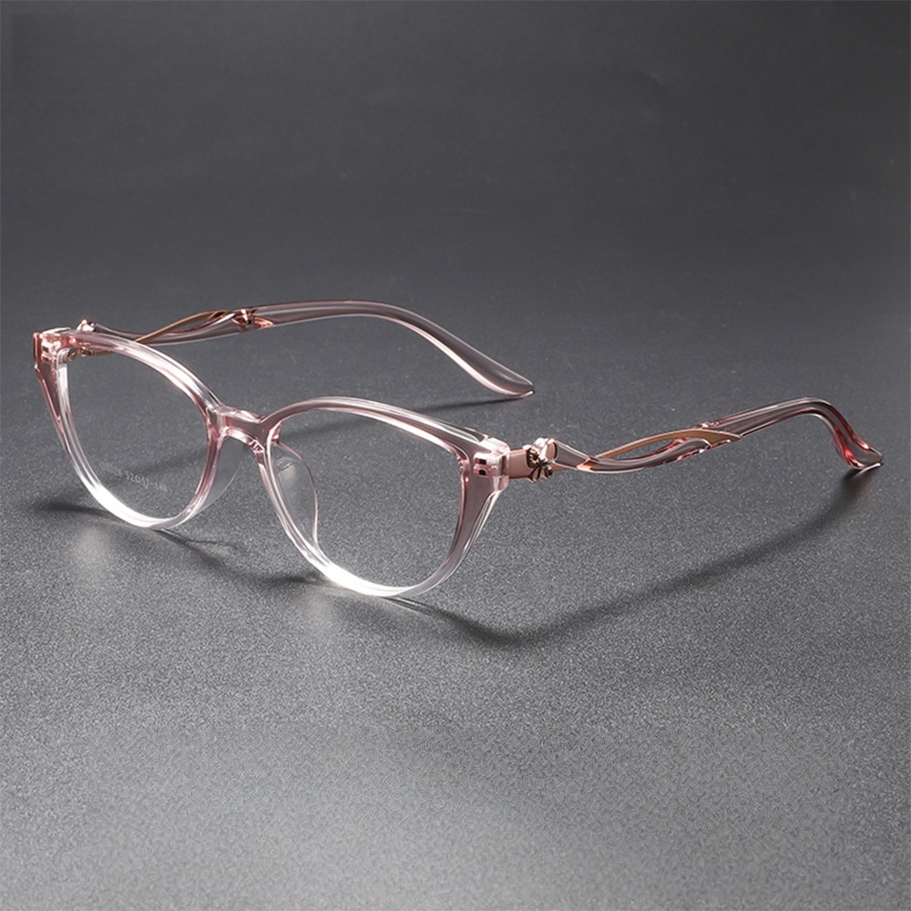 Femmes œil de chat montures de lunettes pour femmes montures en verre optique rétro rose lunettes de Prescription mode femme lunettes F6026