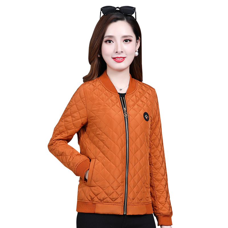 Manteau Matelassé Fin à Col en V pour Femme d'Âge Moyen, Veste Chaude Croisée, Cadeau pour la Mère, Automne