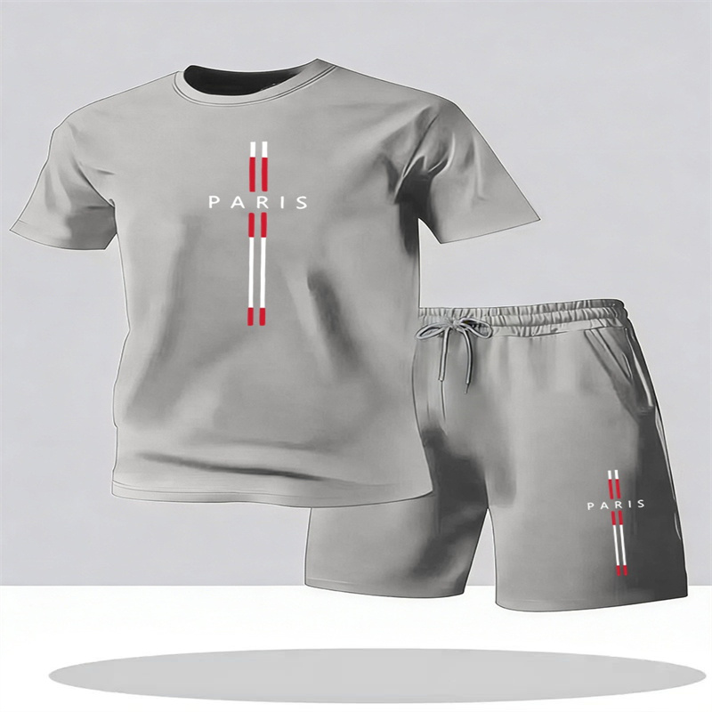 Ensemble Sportif Homme Nouvelle Collection 2026 – T-shirt Sportif et Short à Col Rond Manches Courtes – Ensemble 2 Pièces